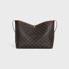 Soft Shopper Bag In Triomphe Canvas And Calfskin