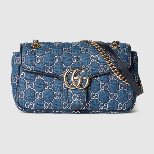 GG Marmont Shoulder Bag With Crystals