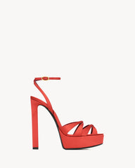 Chandelle Platform Sandals In Satin Crepe