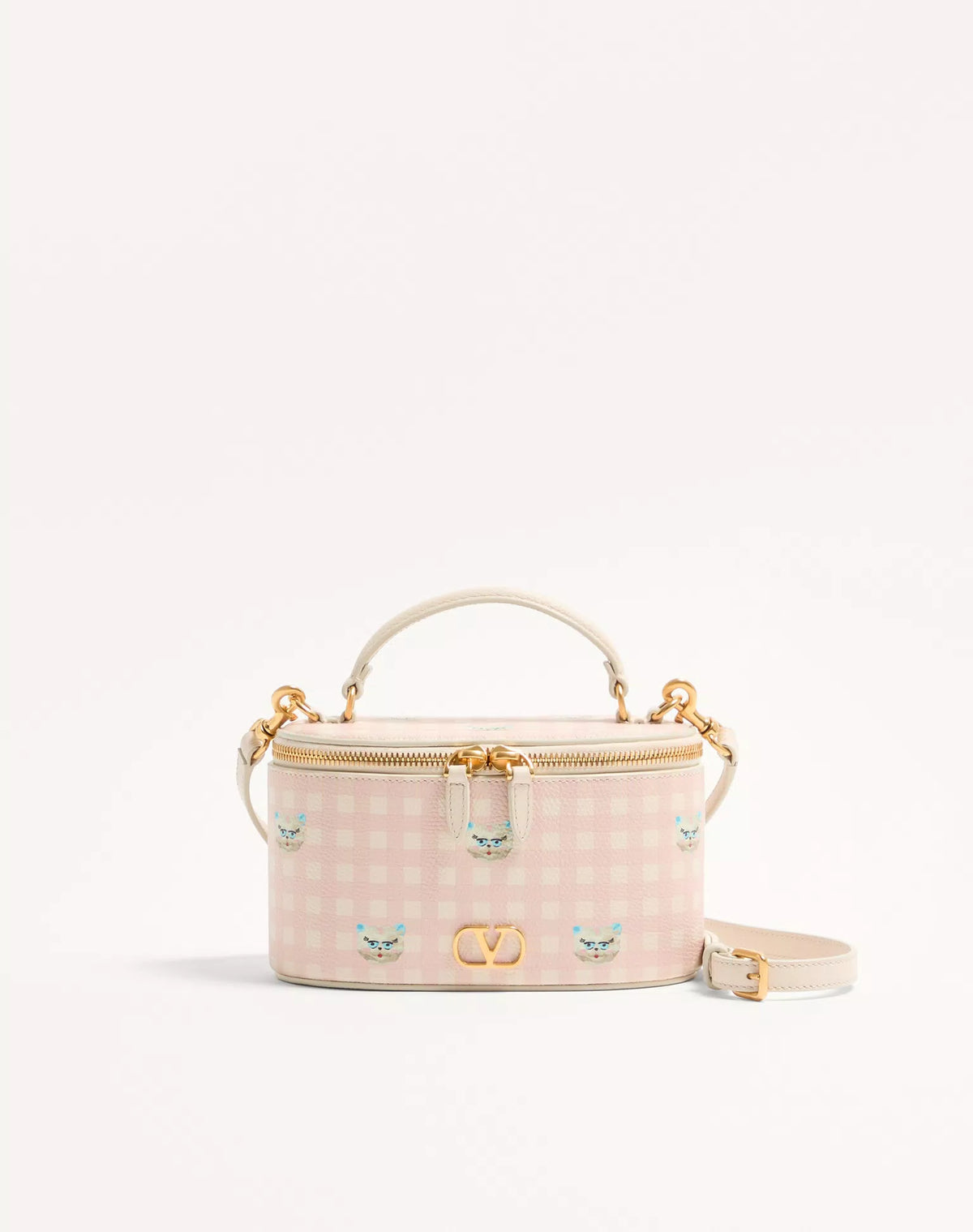 Vlogo Signature Mini Vanity Bag in Le Chat De La Maison Grainy Calfskin