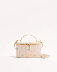 Vlogo Signature Mini Vanity Bag in Le Chat De La Maison Grainy Calfskin