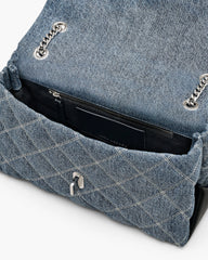 The Quilted Denim Dual Convertible Shoulder Bag