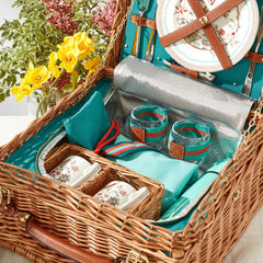Fortnum's Wild Garden Wicker Hamper for Two
