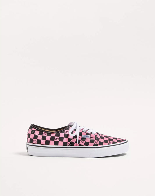 Ce Valentino Garavani And Vans Low-Top Trainer In Fabric With Vlogo Checkerboard Print