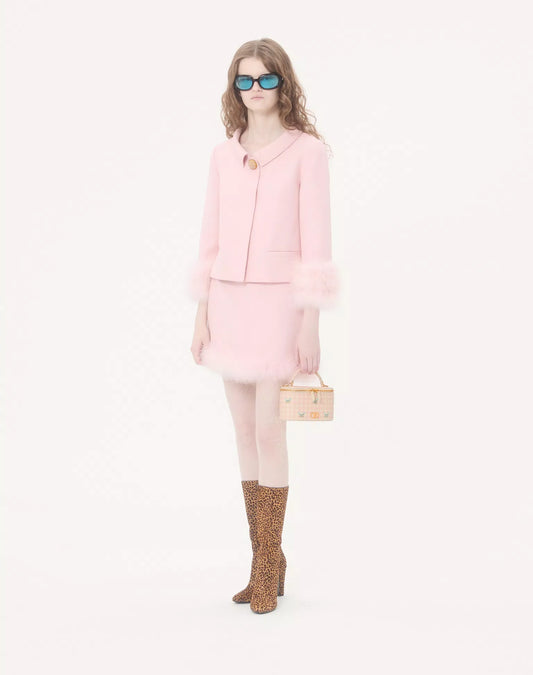 Vlogo Signature Mini Vanity Bag in Le Chat De La Maison Grainy Calfskin