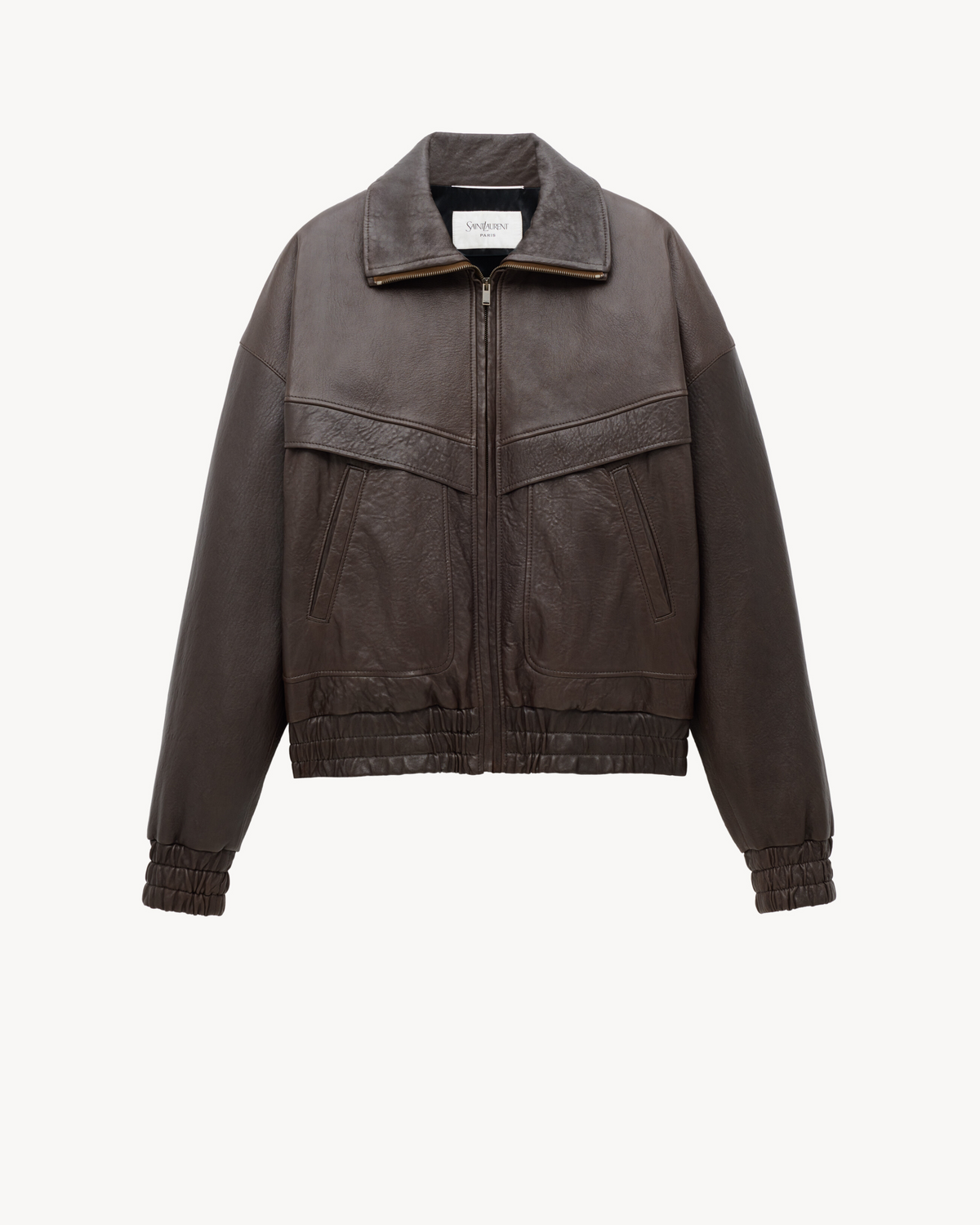 Saint Laurent Bomber Jacket In Bubbled Lambskin