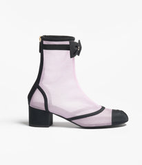 Mesh & Grosgrain Short Boots