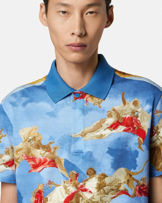 Printed Cotton Piqué Polo