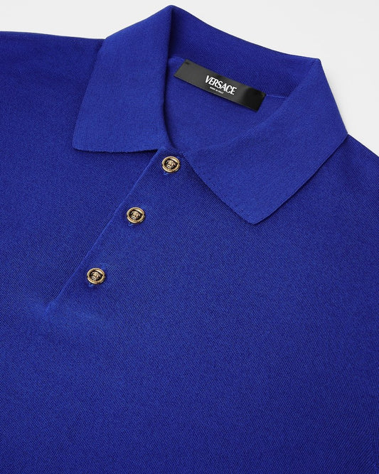 Silk-Cotton Knit Polo
