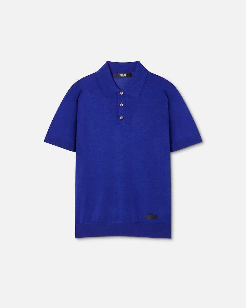 Silk-Cotton Knit Polo