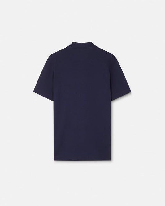 Embroidered Cotton-Piqué Half-Zip Polo