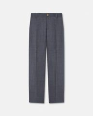 Micro-Checked Wool Jogger Trousers
