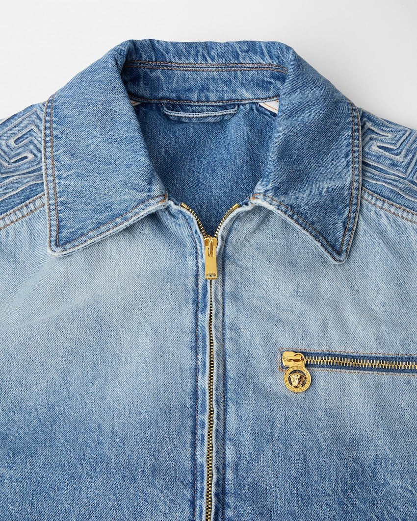 Denim Zip Blouson – Lux Afrique Boutique