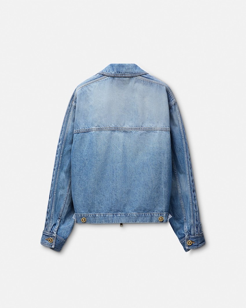 Denim Zip Blouson – Lux Afrique Boutique