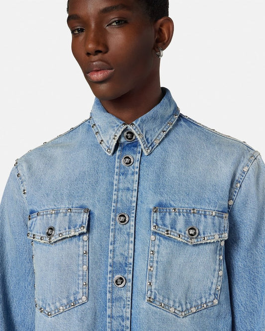 Embellished Denim Overshirt