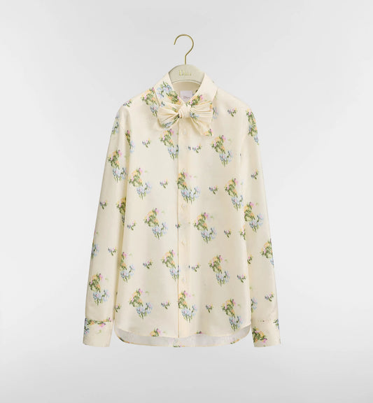 Blouse with Removable Bow Tie