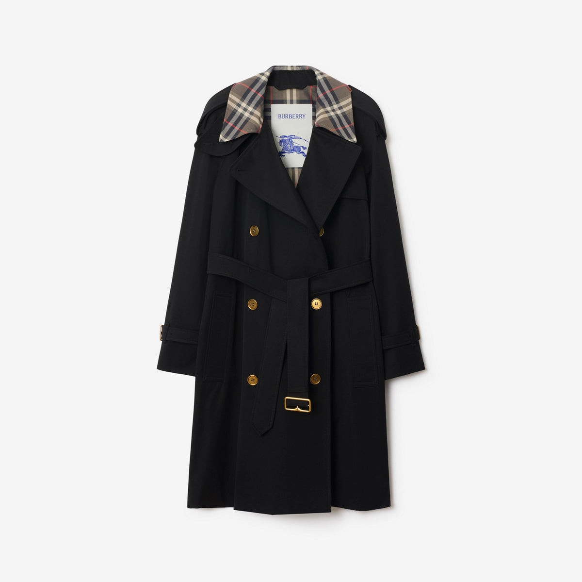 Mid-length Check Collar Castleford Trench Coat