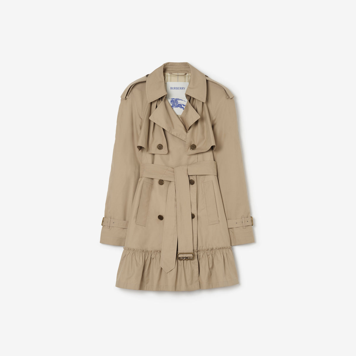 Short Gabardine Tillydrine Trench Coat