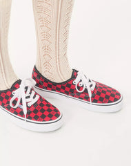 Valentino Garavani And Vans Low-Top Trainer in Fabric with VLogo Checkerboard Print