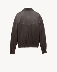 Saint Laurent Bomber Jacket In Bubbled Lambskin