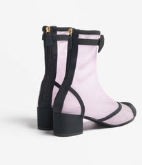 Mesh & Grosgrain Short Boots