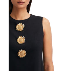 Sunflower Brooch Shift Dress