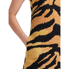 Chenille Tiger Jacquard Mini Dress