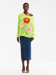 Painted Poppies Oversized Pullover