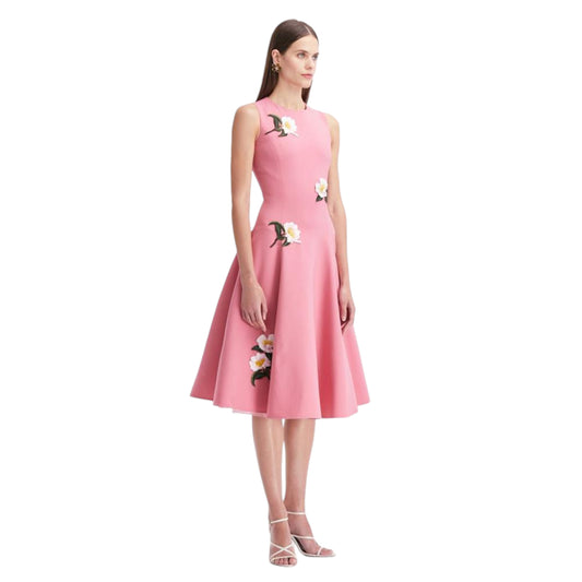 Camellia Threadwork Midi Dress