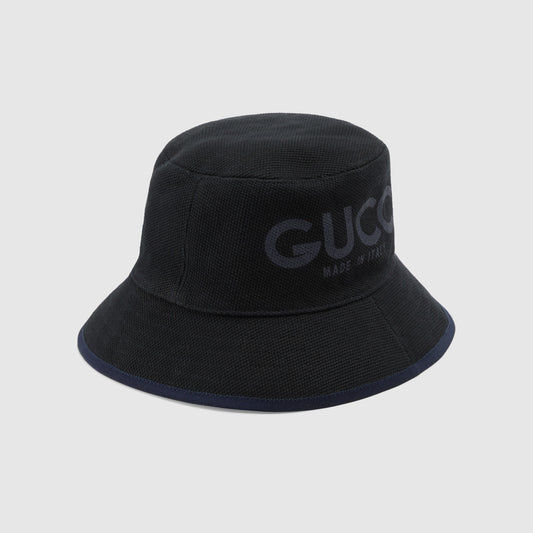 Bucket Hat With Gucci Print