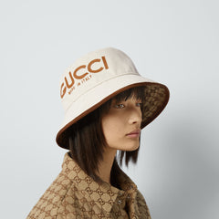 Bucket Hat With Gucci Print