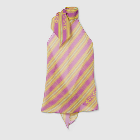 Self-Tie Silk Top