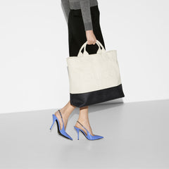 Canvas Tote Bag With Embossed Detail