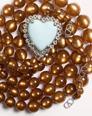 Coeur Hyperbole Necklace in Metal, Resin and Crystals