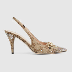 Women's Slingback Pump With Crystal Horsebit