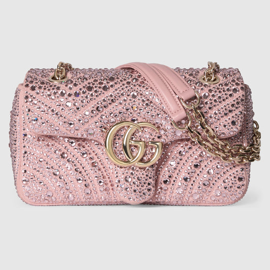 GG Marmont Crystals Small Shoulder Bag