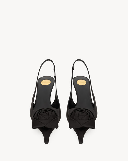 Dakota Slingback Pumps In Satin Crepe