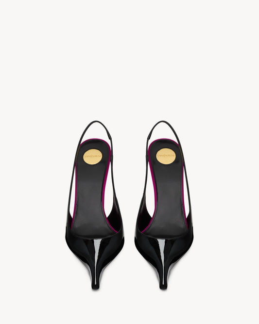 Amalia Slingback Pumps In Patent Leather