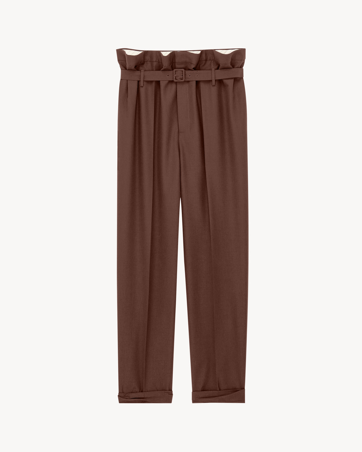 Paperbag Pants In Wool And Mohair