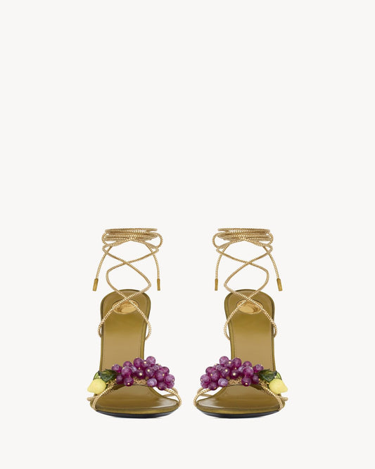 Mon Chéri Sandals In Suede And Rhinestones