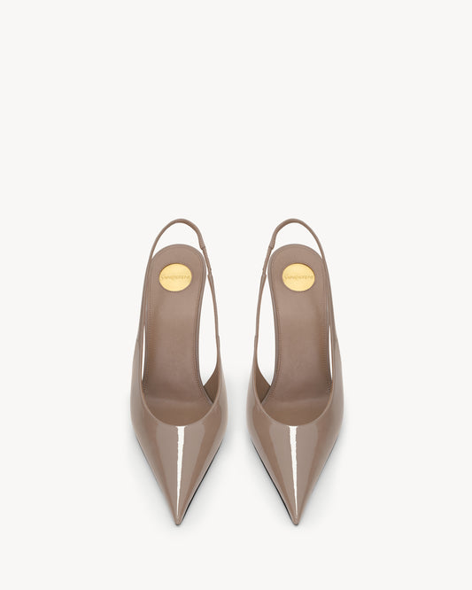 P.a.r.i.s. Slingback Pumps In Patent Leather