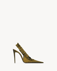 Madeleine Slingback Pumps In Silk Taffeta