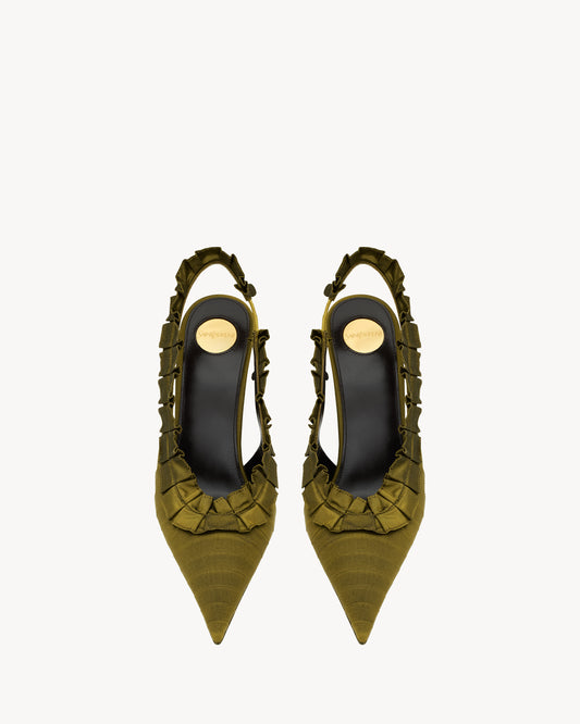 Madeleine Slingback Pumps In Silk Taffeta
