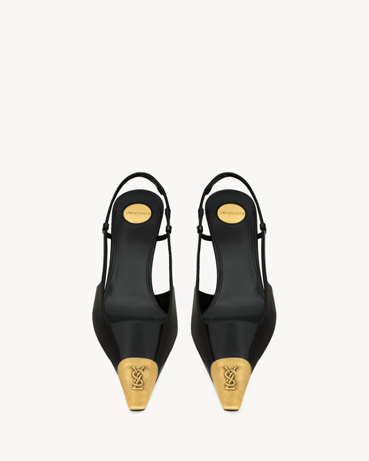 Jeanne Slingback Pumps In Smooth Leather