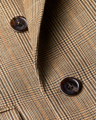 Double-breasted Jacket In Prince Of Wales Puppytooth Wool