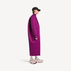 Women's Long Sack Coat In Violet