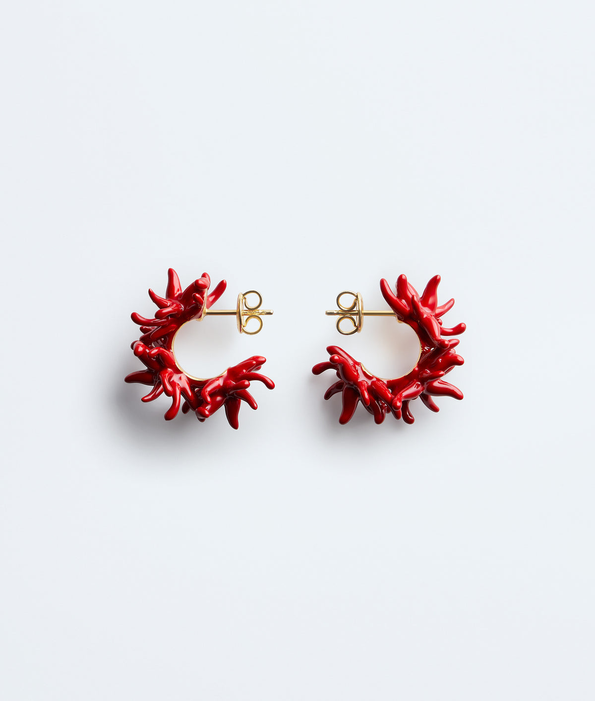 Sea Coral Hoop Earrings