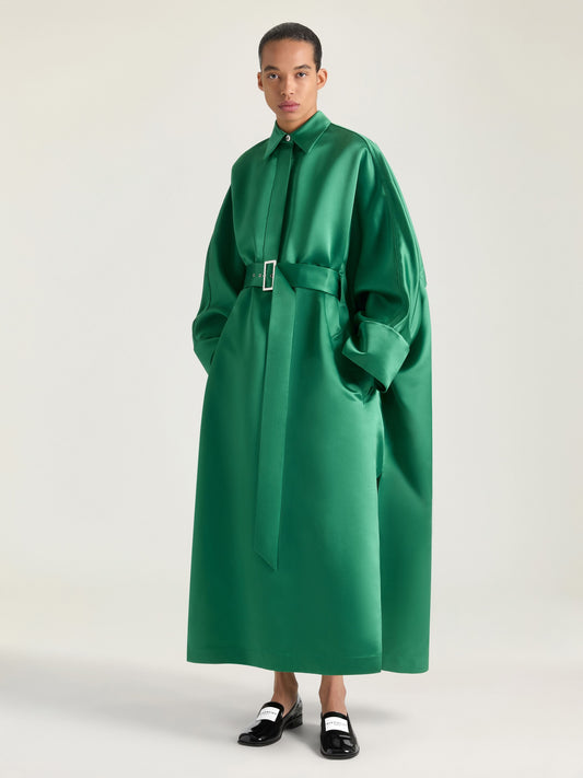 Cocoon Dress In Satin