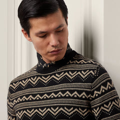 Patterned Silk-Cashmere Sweater