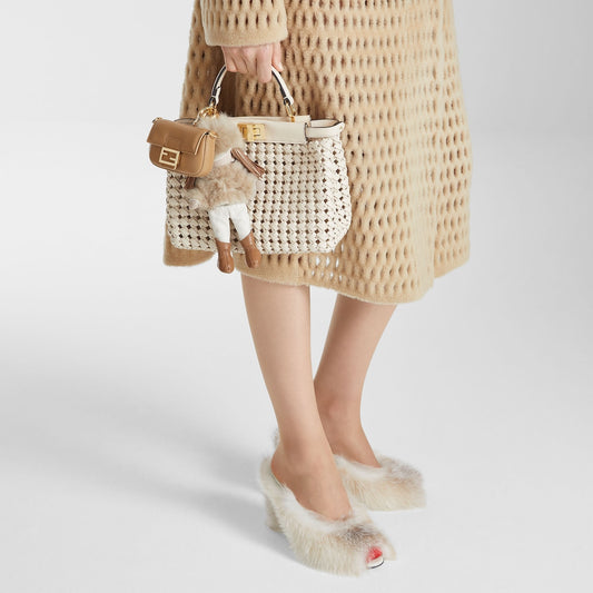 Fendi Arco  Shearling Sandals